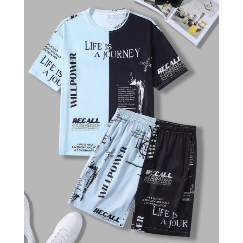 Sommar Ny Herrkostym Har 3D-tryckta Mönster, Vilka Är Casual, Moderiktiga, Mjuka, Bekväma och Andningsbara