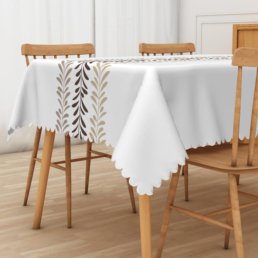 Einfache Frische Tischdecke Floral Streifen Wasserdicht Esstischabdeckung Für Zuhause Outdoor Picknick Küche Urlaub Party Dekoration