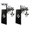Indoor Hanging Lantern Halloween Library Lantern, Gothic Decorative Bookshelf Lamp, Vintage LED Style Accent Book Nook Light for Bookworms,