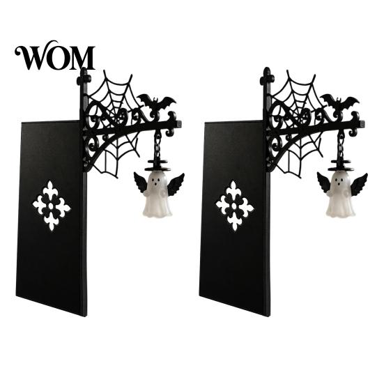 Indoor Hanging Lantern Halloween Library Lantern, Gothic Decorative Bookshelf Lamp, Vintage LED Style Accent Book Nook Light for Bookworms,