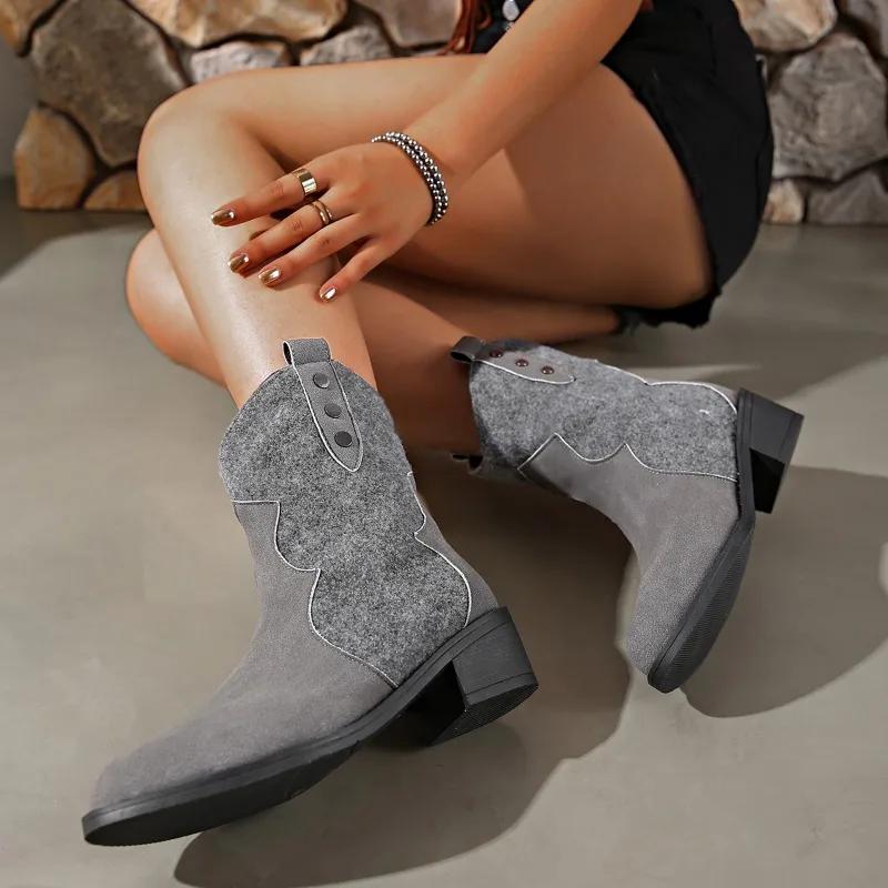 Fashion Ladies Shoes 2025 Fashion Ankle Women's Boots New Round Toe Modern Boots Women Hot Sale Plus Size Best Seller Shoes for Women