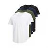 Jack And Jones Mens Noa Crew Neck T-Shirt (Pack of 5)
