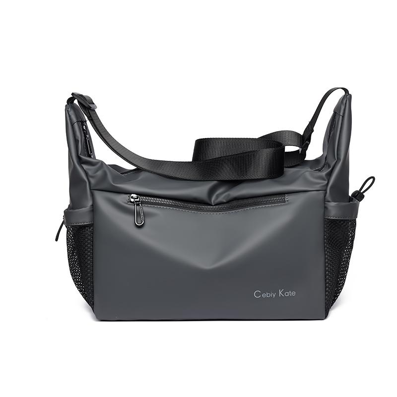 

Мужская сумка через плечо большой вместимости, сумка-мессенджер для поездок серый