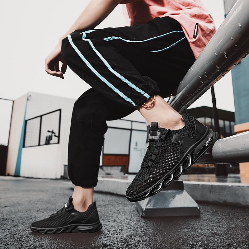 2024 New Summer Sneakers Men Mesh Breathable Running Tennis Shoes Outdoor Sports Tenis Masculino Black Casual Walking Shoes