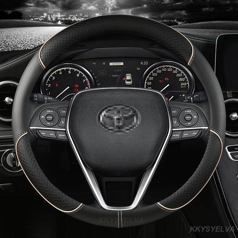 Microfiber Leather Car Steering Wheel Cover for Toyota Corolla Avensis Yaris Rav4 Hilux Auris 2013 2014 2015 Auto accessories
