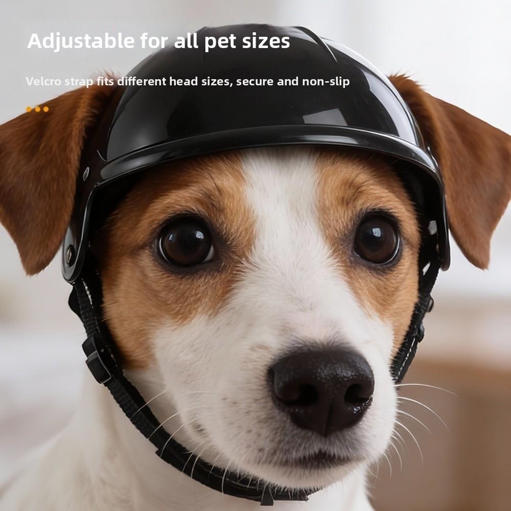 Funny Adjustable Dog Cat Helmets with Ear Holes Hard Pet Motorcycle Helmet Pink Lightweight Dog Helmet Hat Pet Accessories