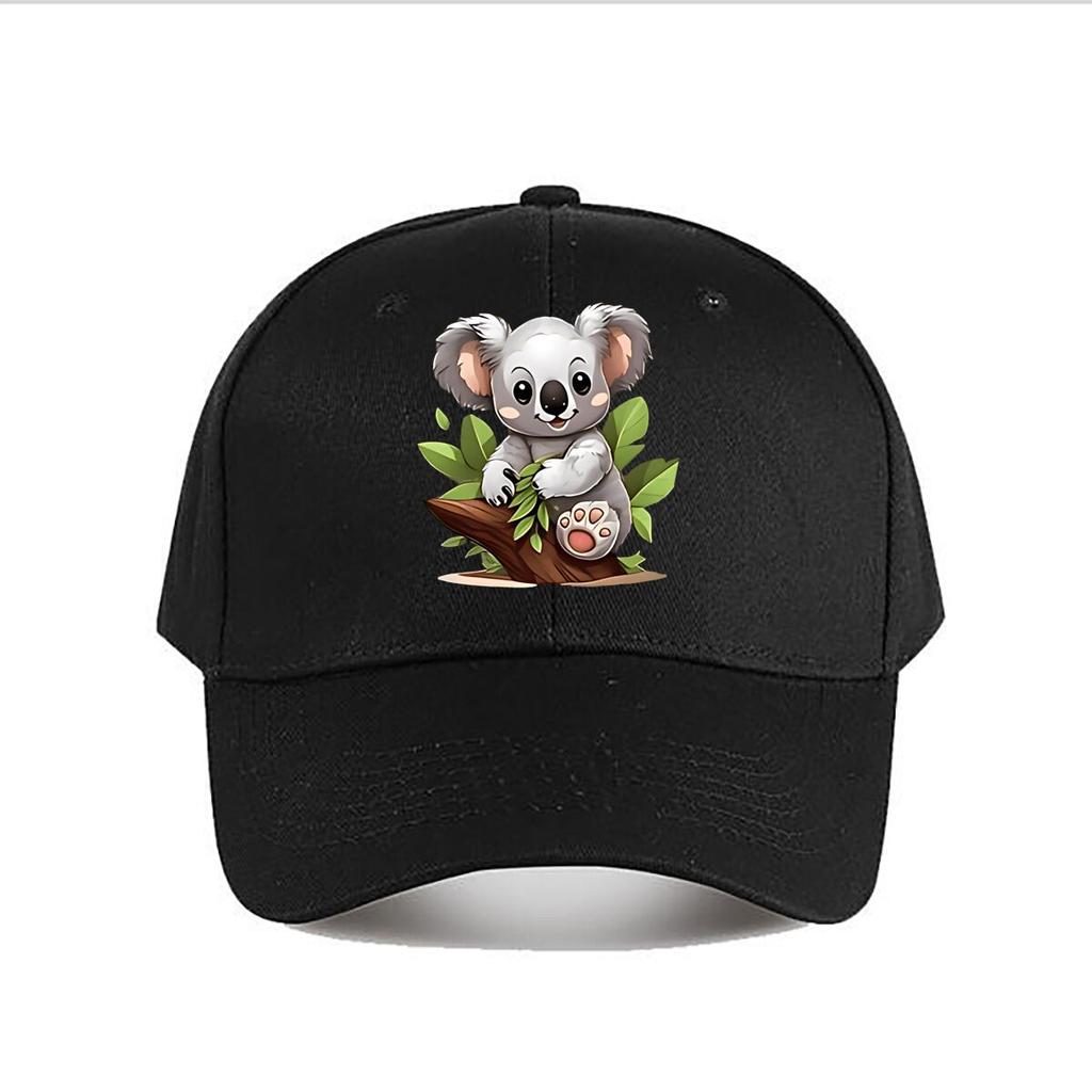 Cute Cartoon Koala Plush Toy Kids Room Decor Baseball Cap Fashion Unisex Sunhat Womens Outdoor Sports Snapback Cap