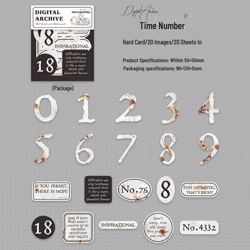 

Archive Retro Black & White Sticker Pack: DIY Journal Decoration