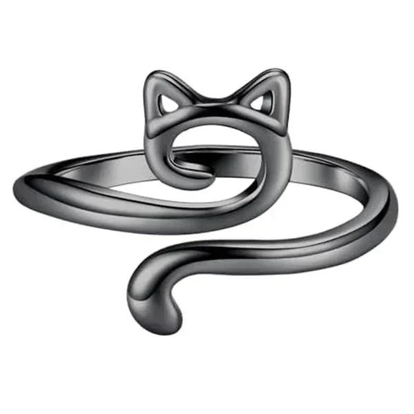 

Adjustable Crochet Tension Ring, Cute Cat Yarn Guide Finger Holder, Knitting Thimble Hook Winder Tool for Beginners