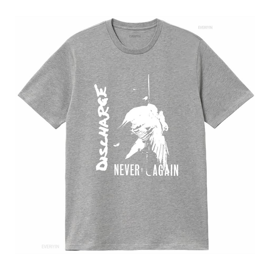 Discharge Never Again Hardcore Punk D Beat Anti Cimex T Shirt Vintage Washed Designer Clothes Streetwear Comfortable Slightly