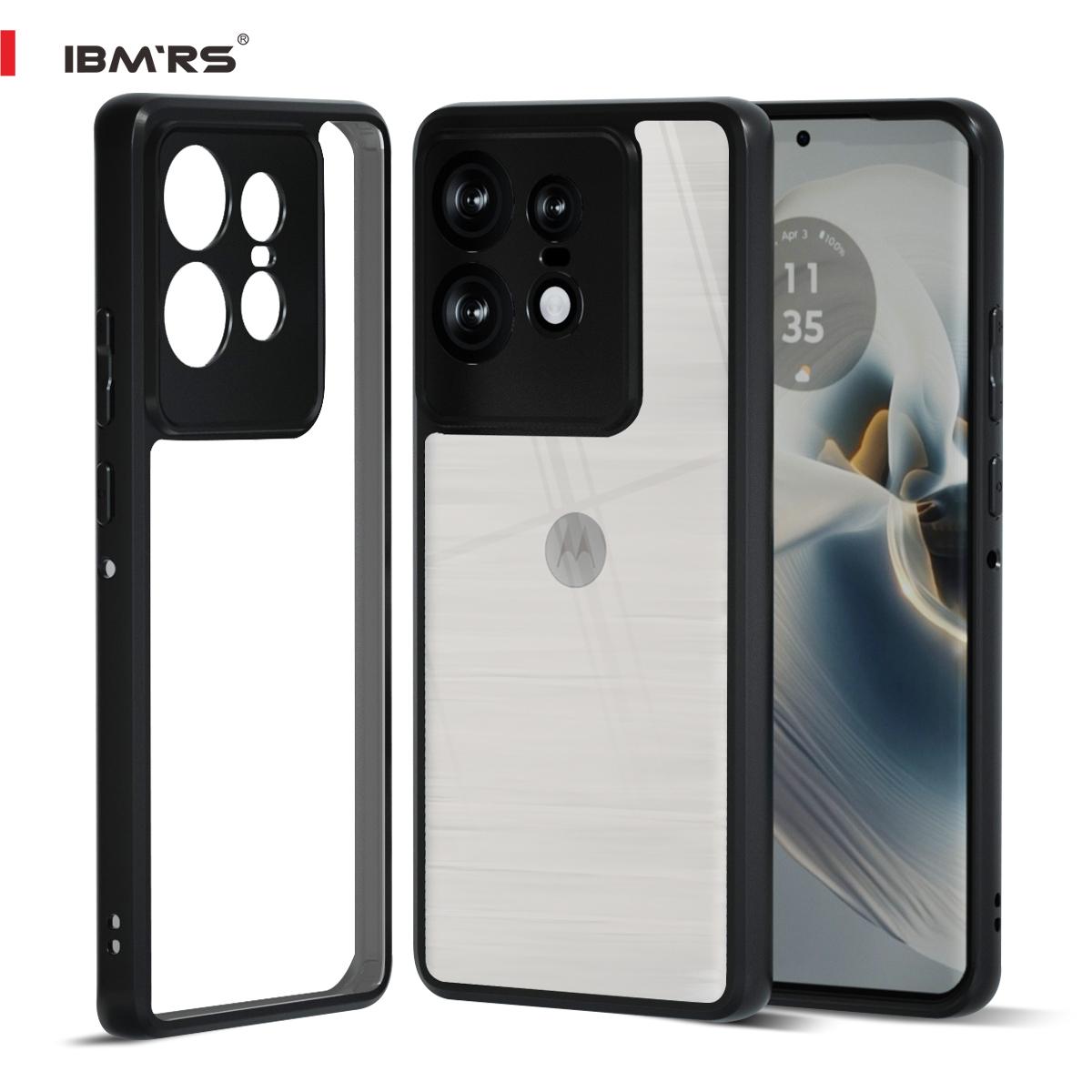 

(В комплекте ремешок на запястье)Чехол IBMRS Designed for Motorola Edge 50 Pro, противоударный прозрачный чехол для телефона из ТПУ(Камуфляж Черный) прозрачный