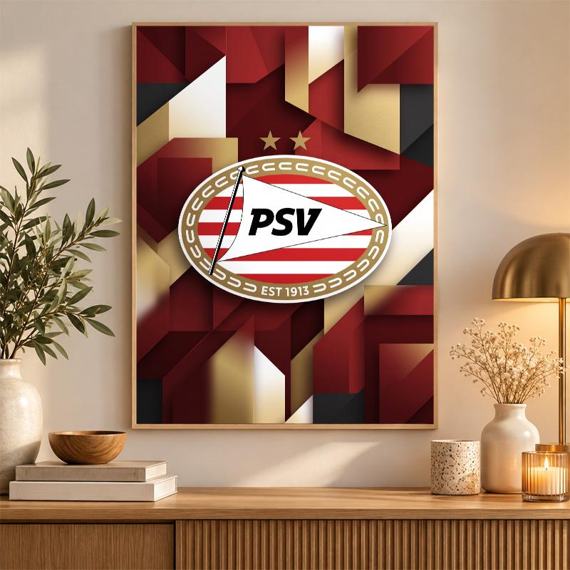 PSV Eindhoven FC Diamond Painting Kit 5D Full Drill DIY Diamond Mosaic Wall Art Home Decor