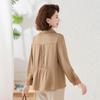 Xiaofu Spring Fashion Long Sleeve Casual Blouse for Middle-Aged Women