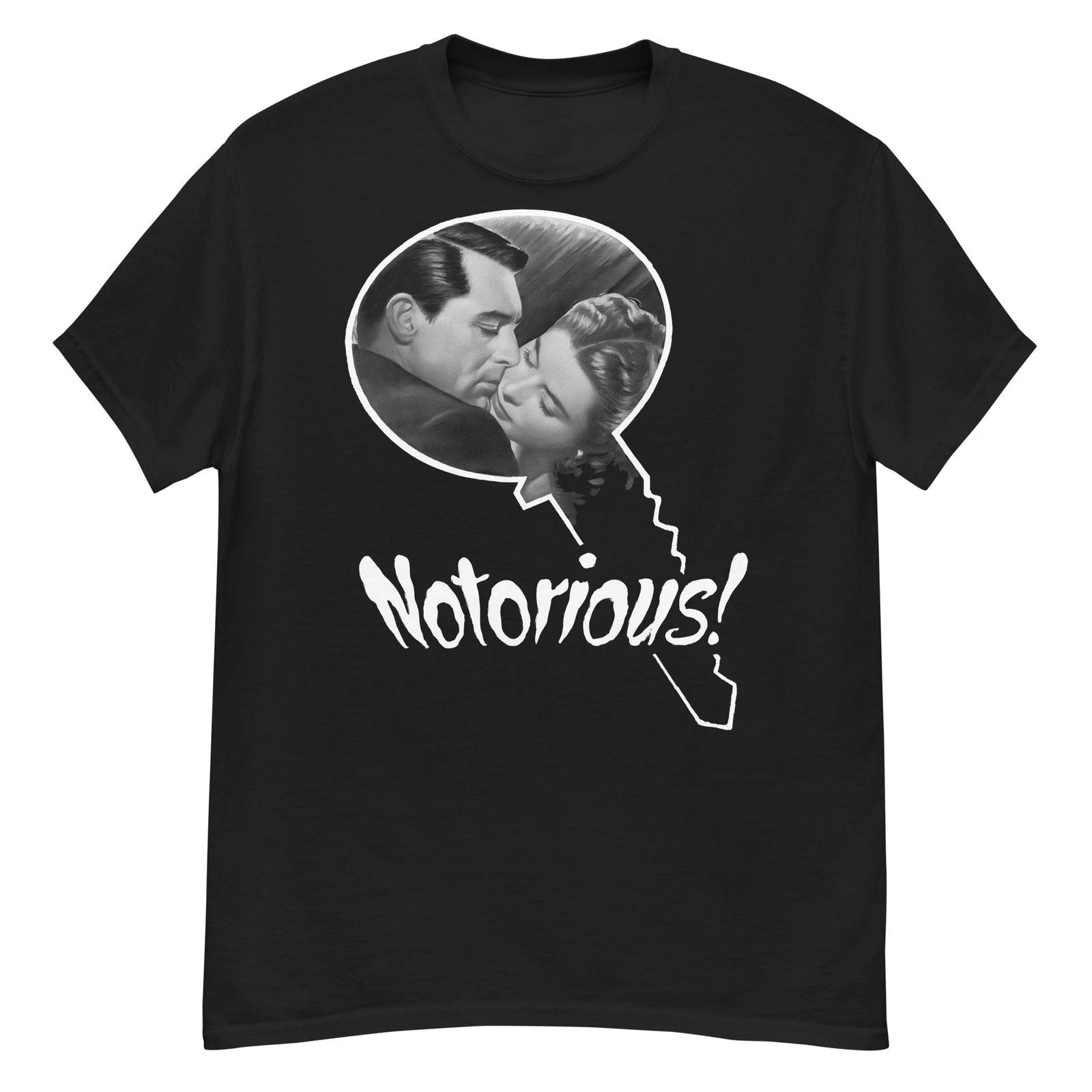 Notorious cult film Hitchcock fan art t-shirt M