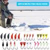 48Pcs/Set Ice Fishing Jig Heads Set Glow In The Dark Fishing Lures Kit