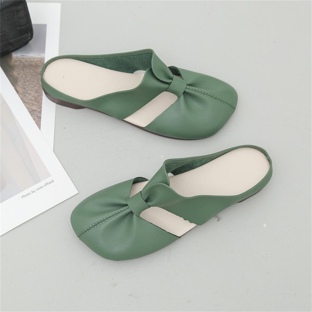 Women Flat Shoes Soft Sole Slip On Casual Open Back Loafers Large Size Comfortable Walking Shoes for Everyday Use