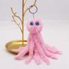 New Creative Octopus Fur Ball Keychain Cute Octopus Marine Life Plush Doll Bag Pendant Accessories