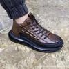 Spring and Autumn new round head casual cross-lace-up low-top large-size sports daily men's shoes