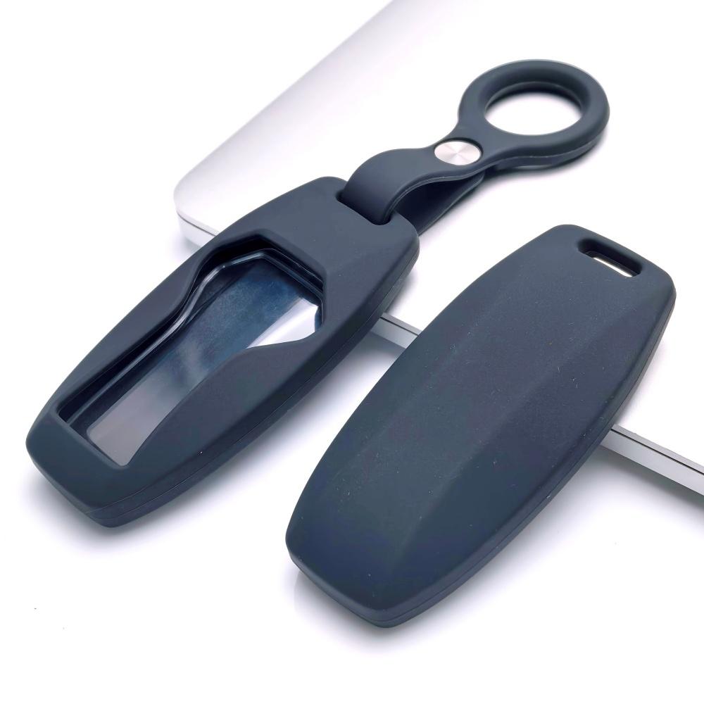Silicone Car Key Cover with Keychain, Fits BYD Dolphin Seagull Qin Plus Song Han EV Tang Yuan, Protective Accessory, Key Fob Protection