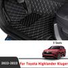 Car Floor Mats For Toyota Highlander Kluger 2024   (5 seater) Auto Interior Accessories  Styling Parts Covers Rugs