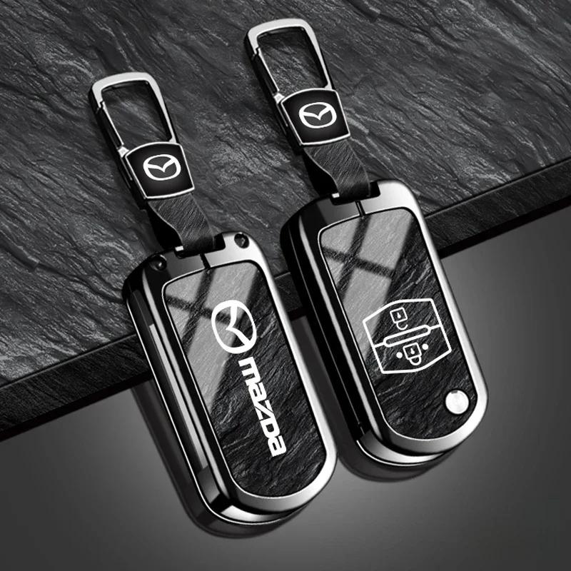 Leather car key cover key case for Mazda 2 3 6 CX3 CX5 CX8 CX30 CX-5 CX-30 CX-8 CX-3 CX4 MX-5 BT50 BT-50 Atenza Axela Shell Bag W4