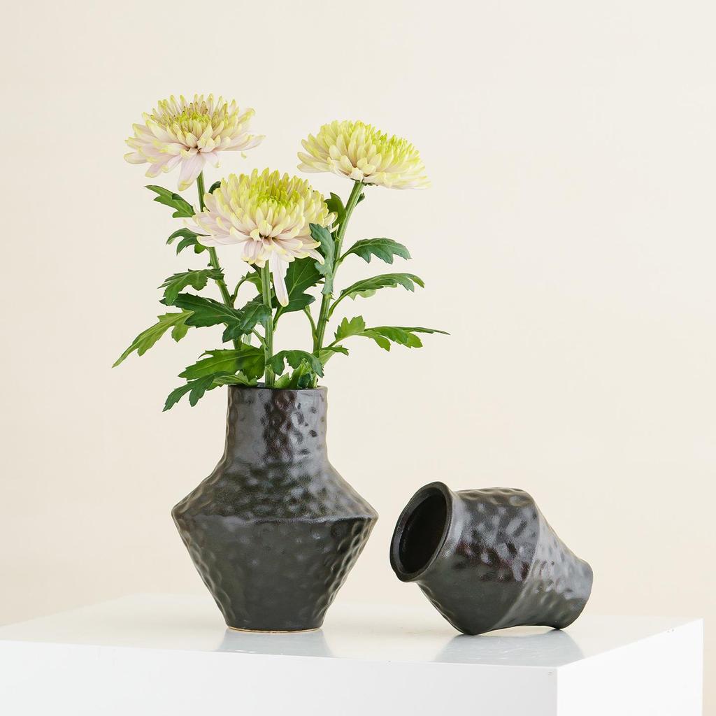Modern Minimalist Ceramic Vase for Floral Arrangements - Chinese Style Decor for Dining Table & Living Room