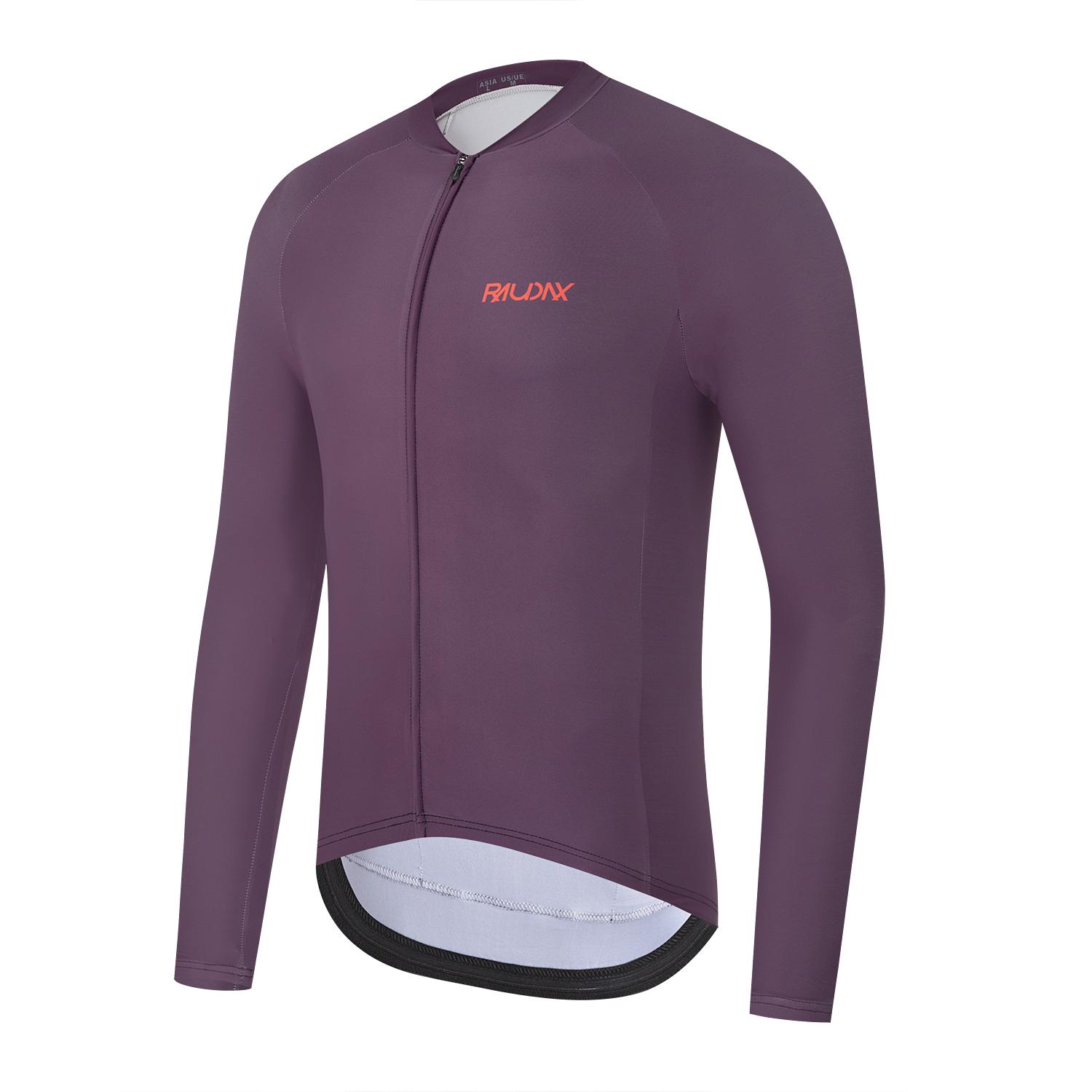 

RAUDAX Men s Lightweight High Elasticity Cycling Jersey Long Sleeve Breathable Top for Autumn Bike Wear Maillot Cyclist Shirt S фиолетовый