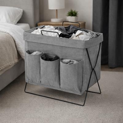 Large Capacity Dirty Clothes Storage Basket Folding Space Saving Snack Clothes Basket with Handle Clothing Storage Basket