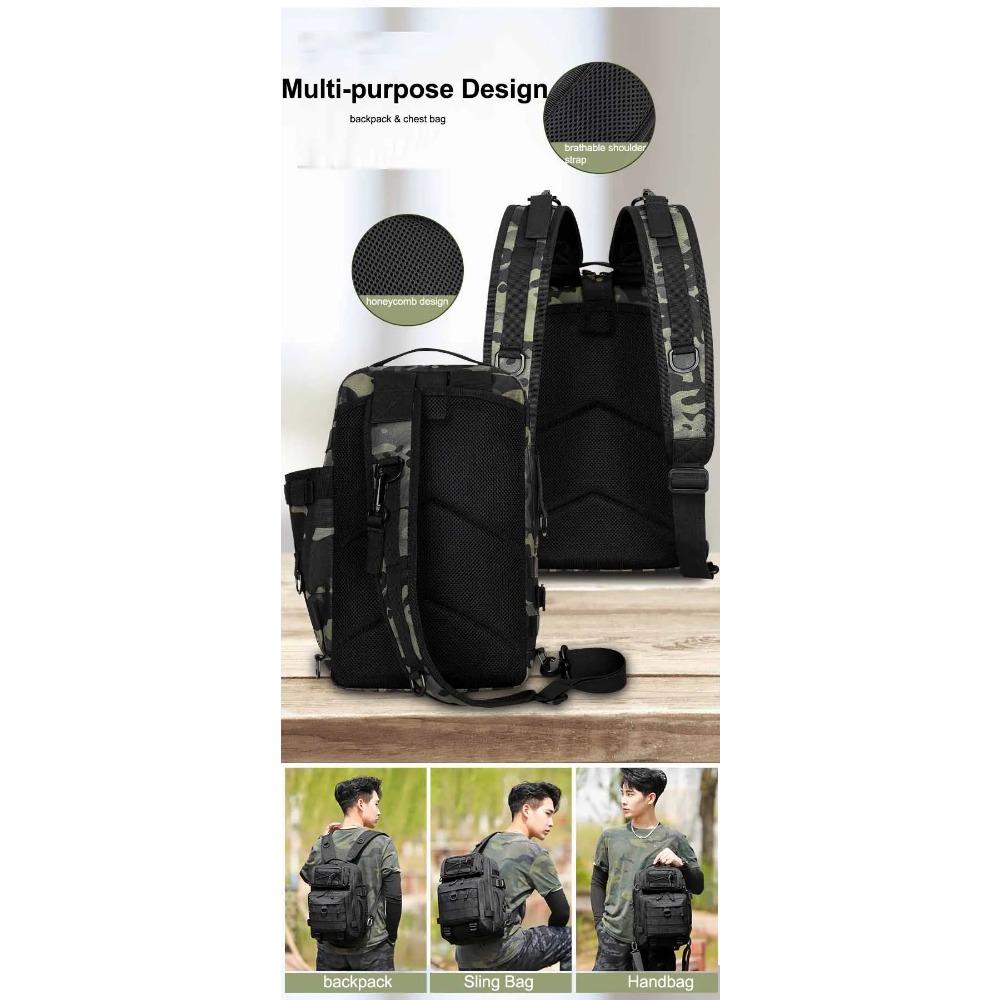 Fishing Bag Tactical Backpack Bait Lure Box Fishing Rod Reel Pouch Bags Fishing Tackle Accessory Bags Camping Shoulder Bag