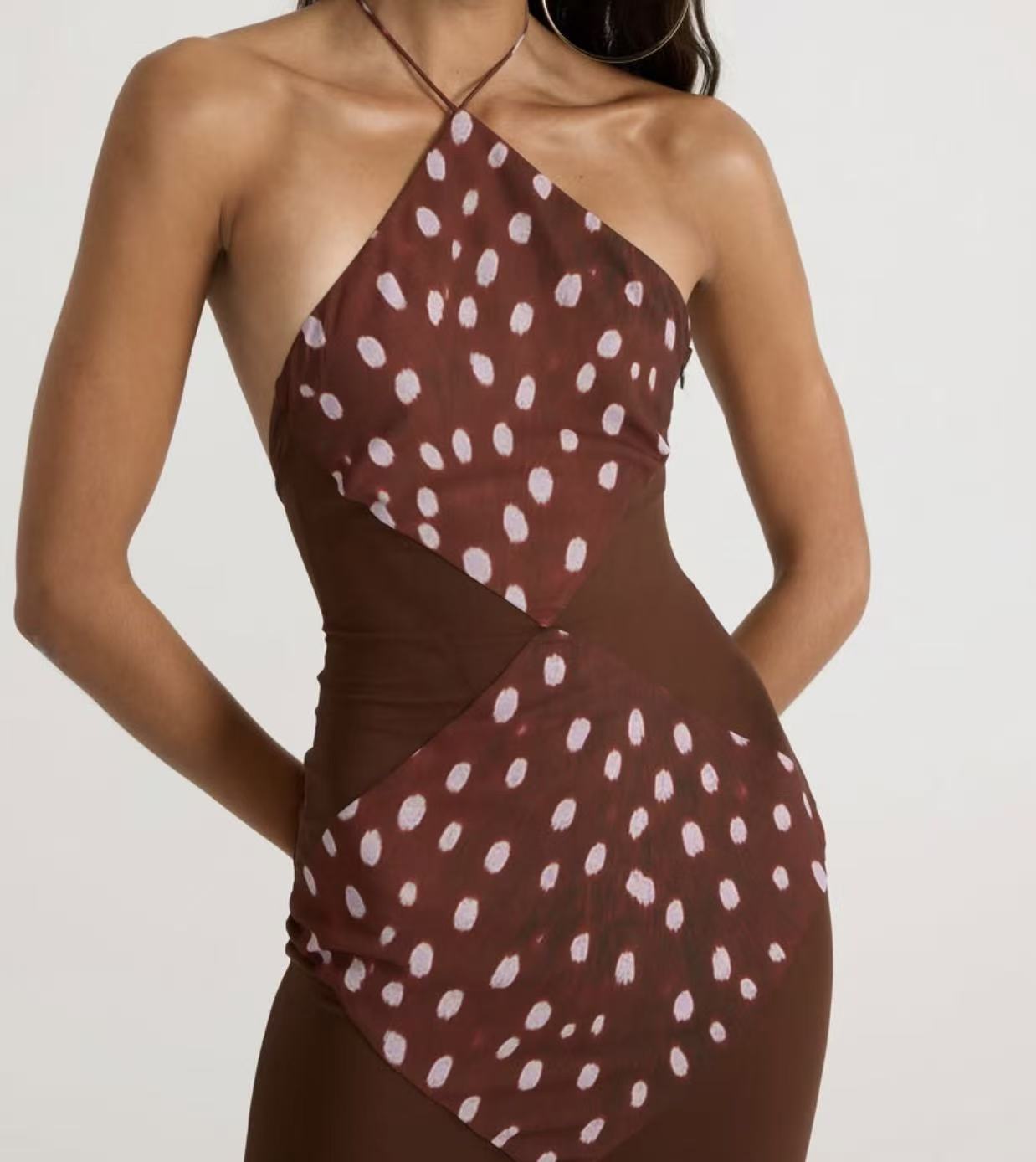 European and American 2026 Summer New Fashion Positioning Printed Simple Sexy Slimming Strapless Dress for Women S