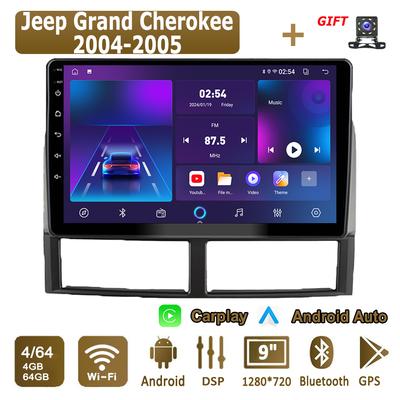 Android Carplay Car Radio For Jeep Grand Cherokee 2004-2005 Multimedia Player Head Unit Stereo GPS Navigation BT WIFI 4+64GB
