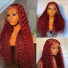 Fashionable Wine Red chemical fiber headgear foreign trade small coiled tube afro long curly wig