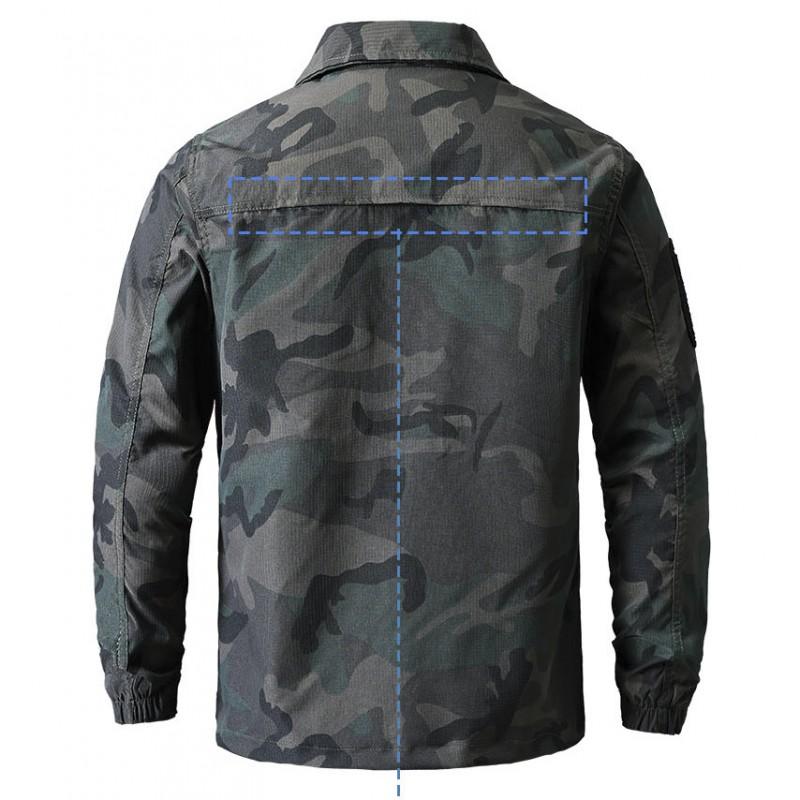 Mens Camo Short Sleeve Shirt Pants Set Durable Breathable Training Uniform Hiking Camping Outdoor Activities