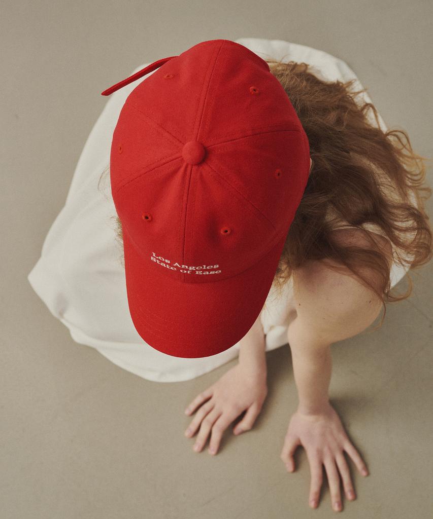 MELLY&ROSE Message Ball Cap (315351)_Red