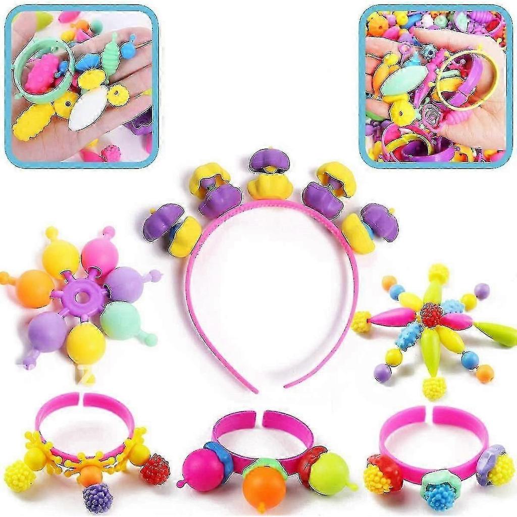 Snap Pop Beads For Girls Toys,kids Jewelry Making Kit Diy Bracelets Necklace