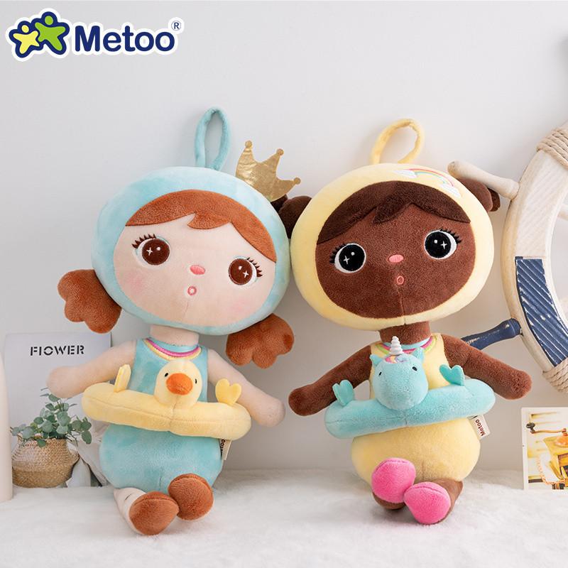 High-Quality Metoo Keppel 44cmSummer Swim Ring Animal Stuffed Doll Cute Infant Plushies Playthings Children Birthday Gifts