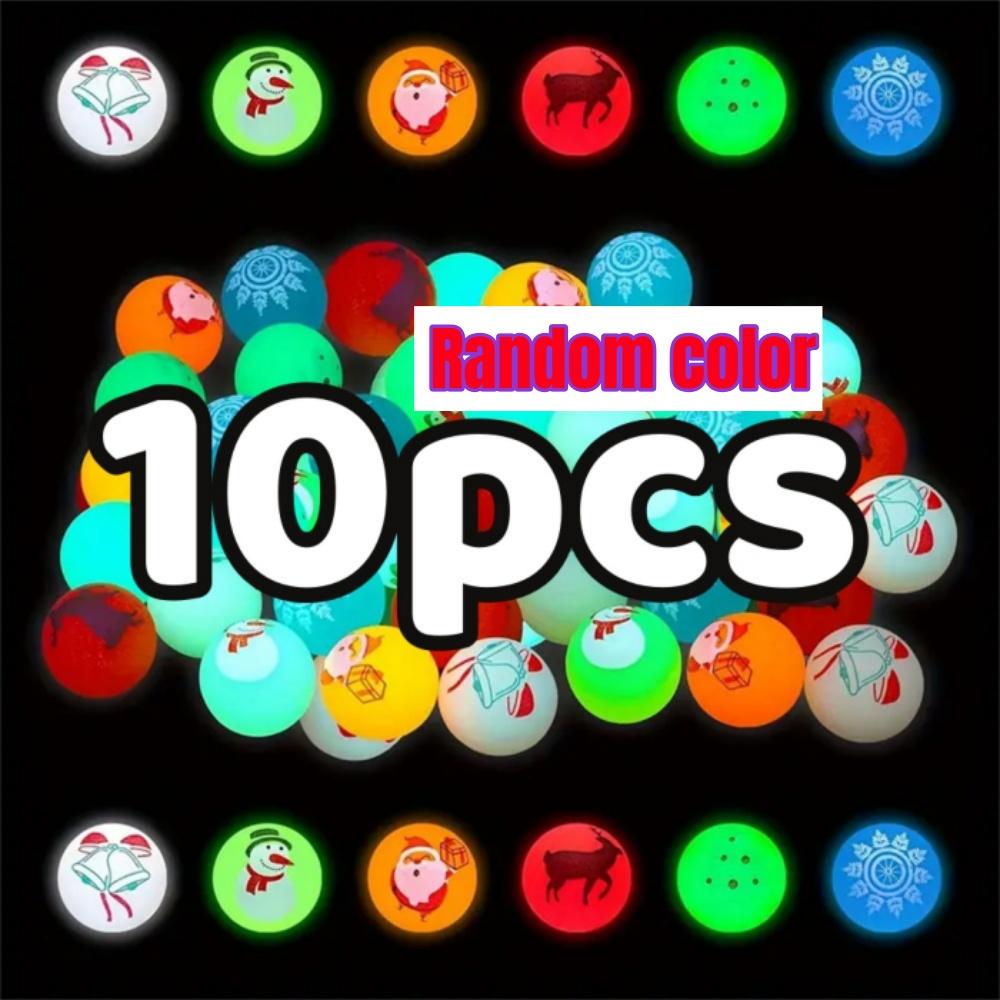 Christmas Glow Bouncy Balls 1.14Inch Glow In the Dark Bouncing Balls for Kids Birthday Party Fun Games Festive Stocking Stuffers