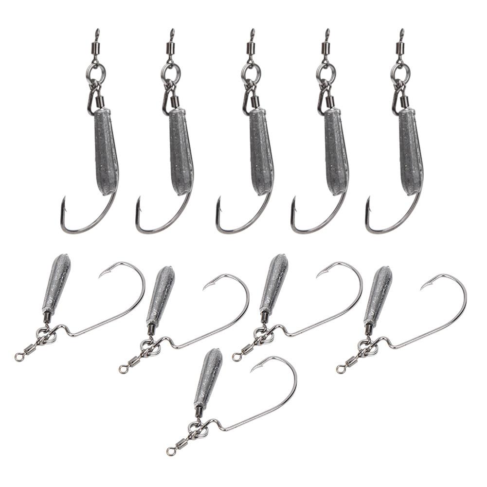 2Bag Weight HighCarbon Steel Crank Hook Lure Bait Counterweight Fishing Accessory