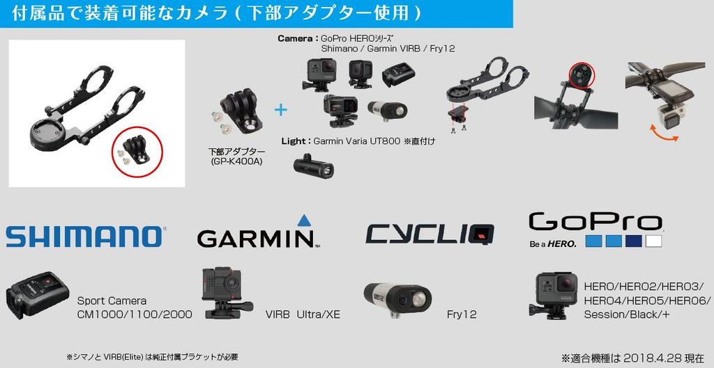 REC Mount Giant Combo Mount Narrow Type with Lower for GIANT NEOS TRACK Black (Double-Handed Adapter) 31.8mm [GAT-Narrow19+GP]
