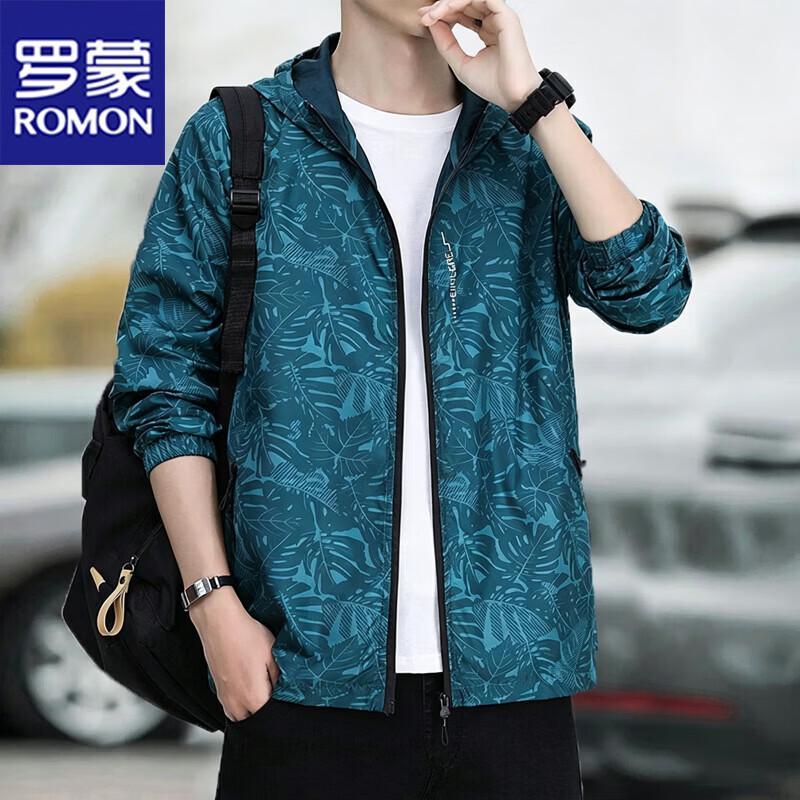 

Romon Men s Lightweight Hooded Outdoor Sun Protection Jacket XL