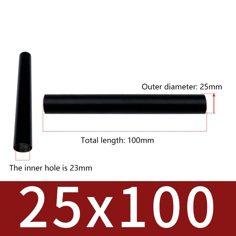 

Диаметр 25 мм, внутренняя резьба, металлическая полая трубка, черный цвет, двойная головка, внутренняя зубчатая трубка, аксессуары для освещения A1