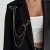 Hip-hop Tassel Chain Brooch Minimalist Style Trouser Fastener Pants Chain Pin Clothing Accessories