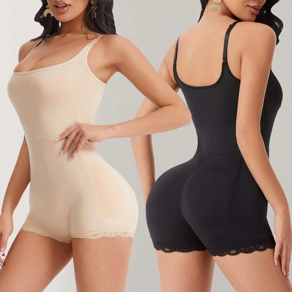 Women Bodysuit Shapewear Tummy Control Body Shaper Waist Slimming Sheath Butt Lifter Push Up Padded Fake Hip Shapers Corset