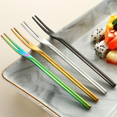 Obstgabel Umweltfreundliche, verformungssichere Edelstahl-Salat-/Kuchen-/Dessertgabeln für den Wohnheim