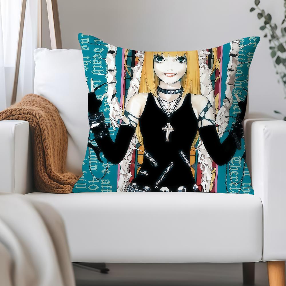 ANIME D-Death N-Note Misa Amane Pillow Case Applicable Space For Guest Rooms Interiors Cars Office House Decoration