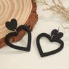Dopamine Love Acrylic Colored Earrings, Simple and Fashionable Personalized Earrings for Women