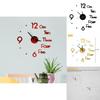 Stylish Big Watch Decal Featuring Beautiful 3d Roman Numerals For Modern Walls