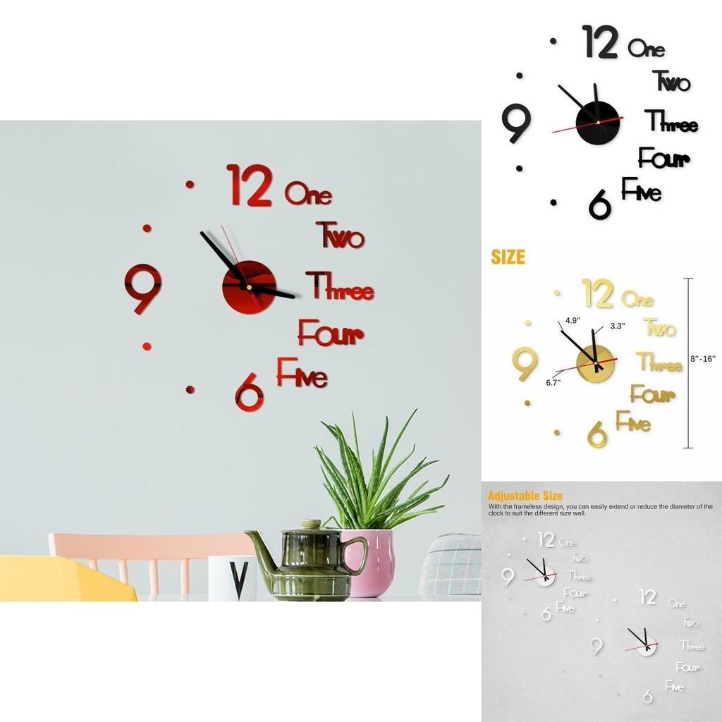 Stylish Big Watch Decal Featuring Beautiful 3d Roman Numerals For Modern Walls