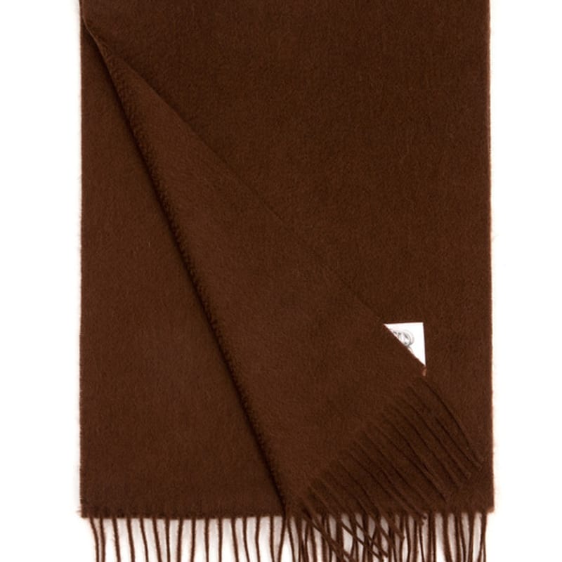 RECLOW RECLOW LAND 100% Cashmere Muffler Dark Brown