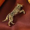 1pc Vintage Wolf Head Brooch Pin, Men's Fashion Alloy Lapel Pin, Animal Design Accessory for Suit Jacket Clothes Lapel Pin